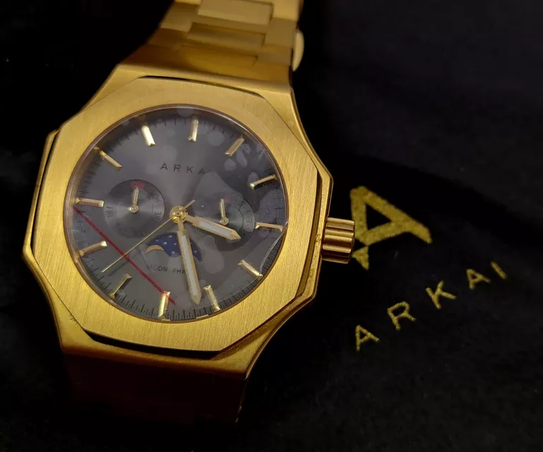 ZEGAREK ARKAI Z FAZĄ KSIĘŻYCA AMIL MACE STAN BDB