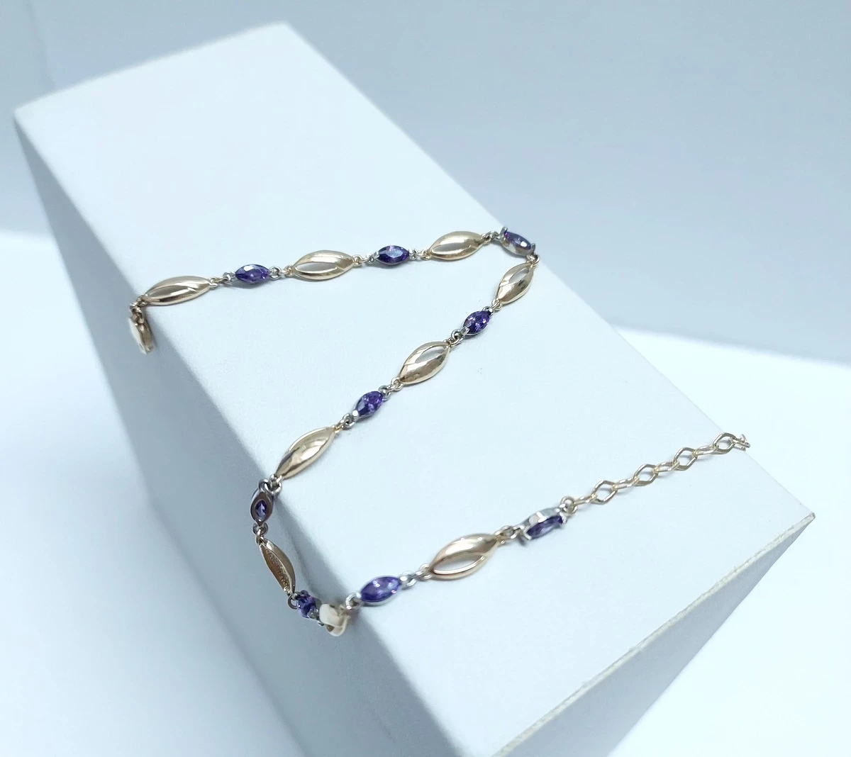 okazja-sliczna-zlota-bransoleta-kamienie-585-ean-gtin-645760640235