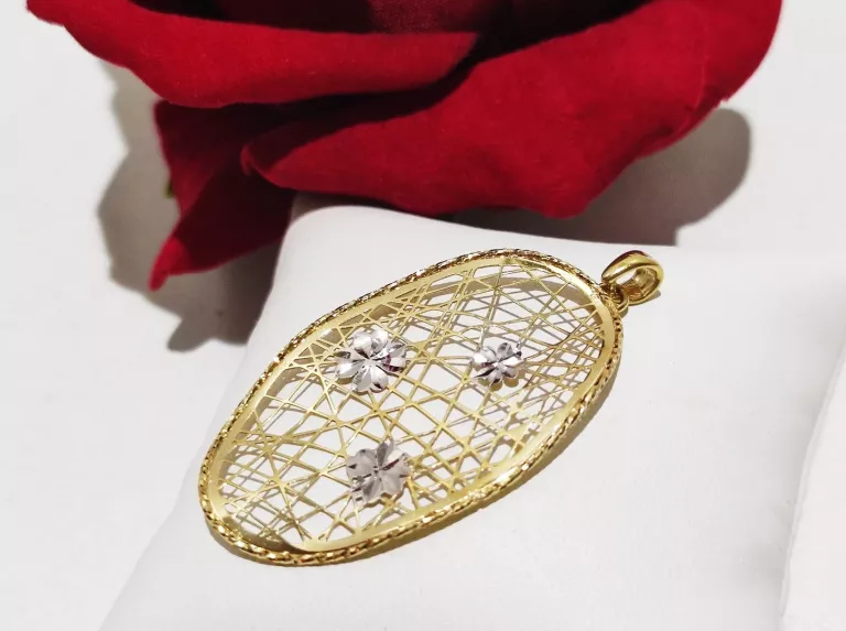 ŚLICZNA AŻURKOWA ZAWIESZKA 585CT