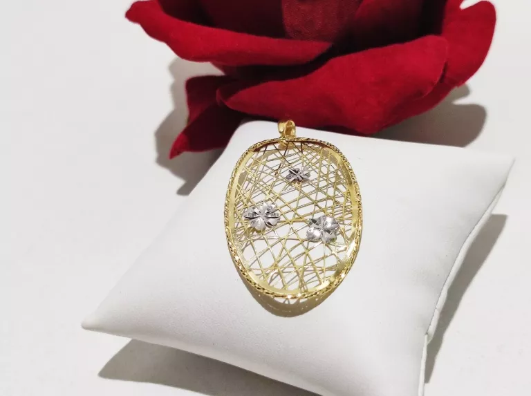 ŚLICZNA AŻURKOWA ZAWIESZKA 585CT