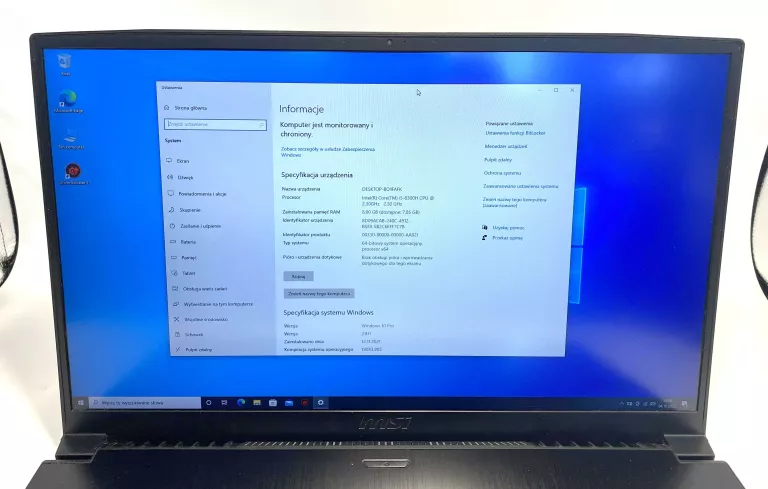 LAPTOP MSI GF75 I5 8GB GTX1050TI 240GBSSD WIN10