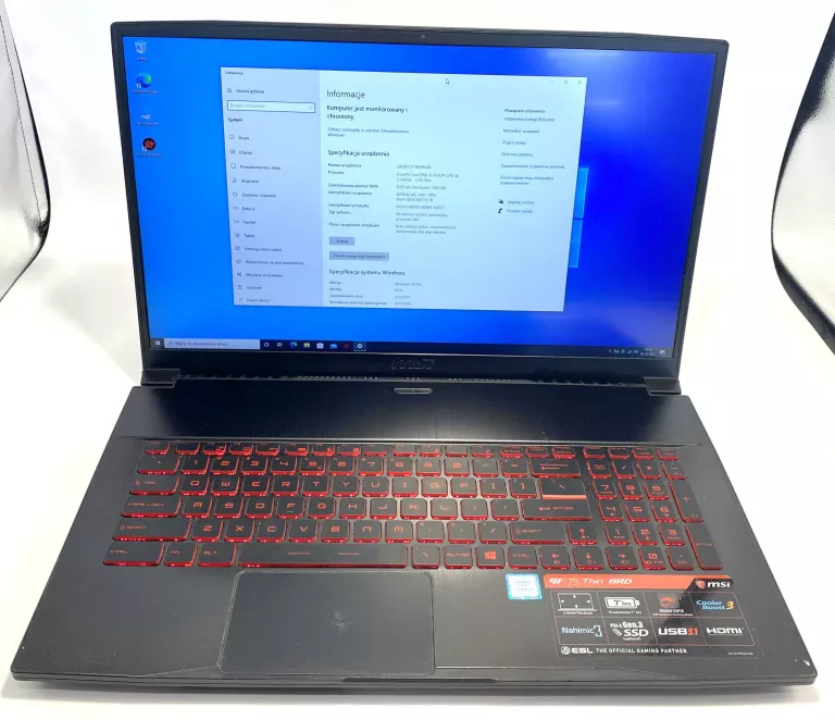 LAPTOP MSI GF75 I5 8GB GTX1050TI 240GBSSD WIN10