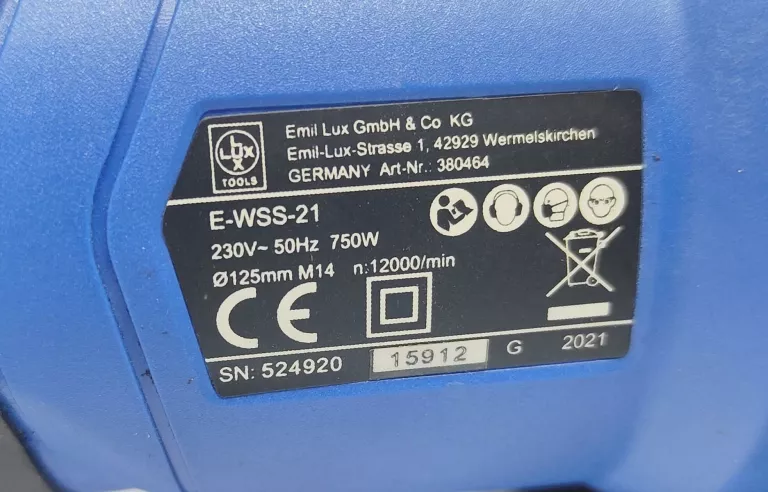 SZLIFIERKA KĄTOWA LUX TOOLS WIS-2200/230 - 2200W!
