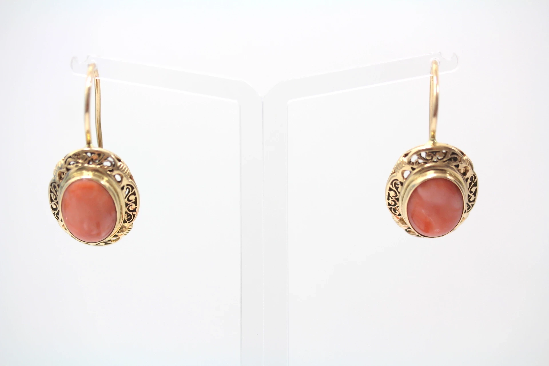 zlote-kolczyki-z-koralem-585-1531g-stan-uzywany