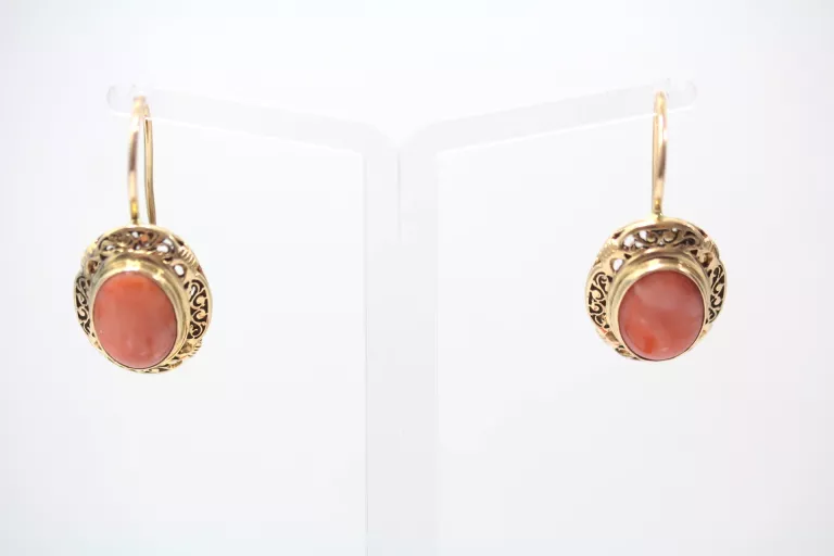 zlote-kolczyki-z-koralem-585-1531g-stan-uzywany