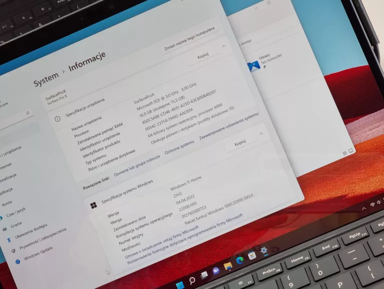 TABLET MICROSOFT SURFACE PRO X SQ1 + KLAWIATURA