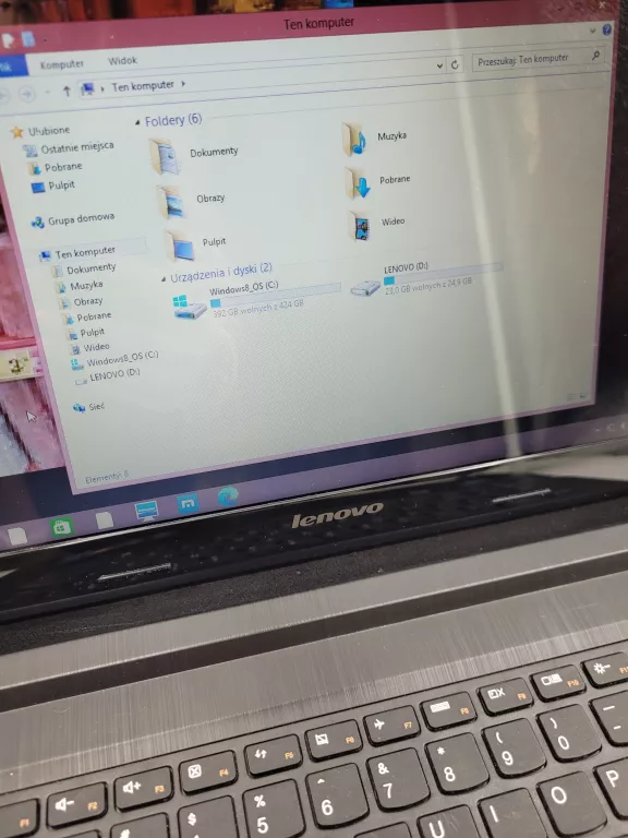 LENOVO G40 RAM 2 GB /500 GB DZIAŁA NA ZASILACZU