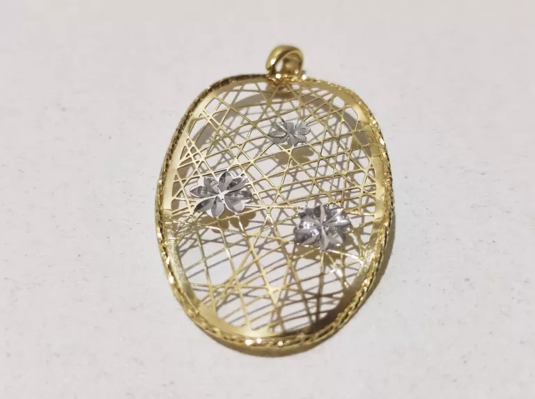 ŚLICZNA AŻURKOWA ZAWIESZKA 585CT