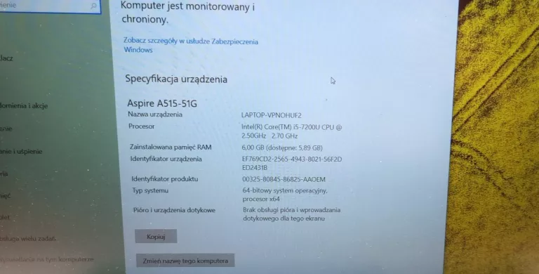 LAPTOP ACER ASPIRE 5 I5-7200U