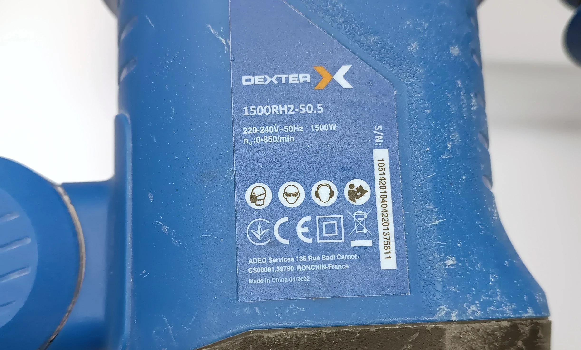 mlot-udarowy-dexter-1500rh2-predkosc-obrotowa-850