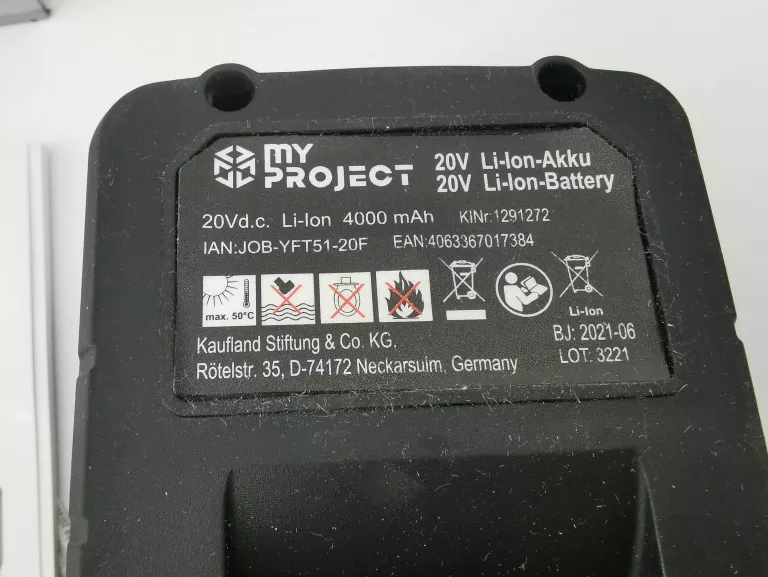 AKUMULATOR MYPROJECT LI-ION AKKU 20V/4,0 AH