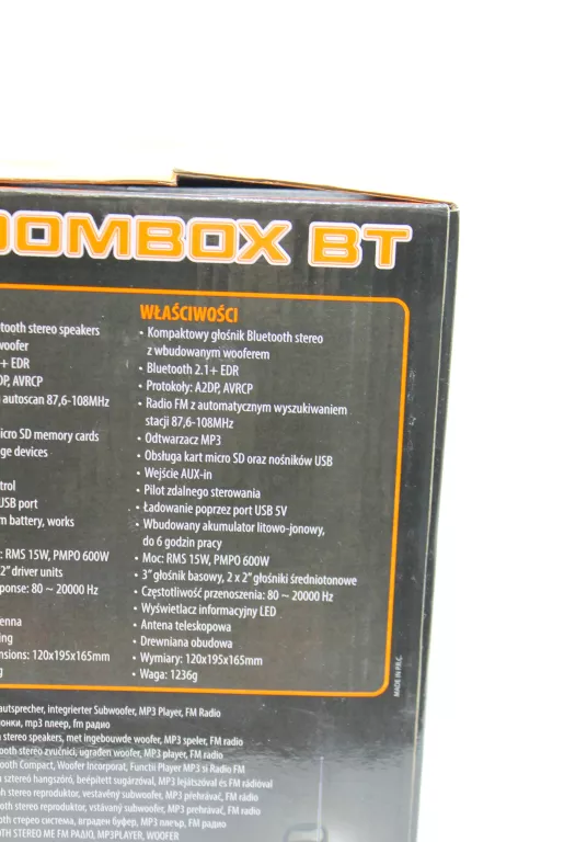 GŁOŚNIK BEZPRZEWODOWY MEDIATECH BOOMBOX BT MT3145