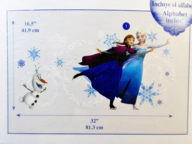 NAKLEJKA NA ŚCIANE FROZEN SIOSTRY I OLAF