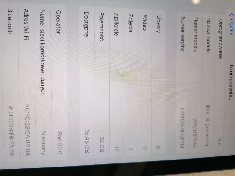 TABLET IPAD 8 GENERACJI A2429 MYMH2FD/A