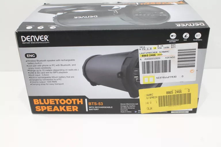GŁOŚNIK BLUETOOTH DENVER ELECTRONICS BTS-53