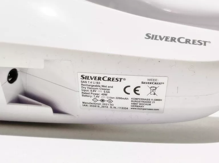 ODKURZACZ RĘCZNY NA MOKRO I SUCHO SILVERCREST
