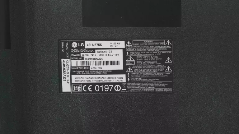 TELEWIZOR LG 42LN575S PILOT SMART STOPKA