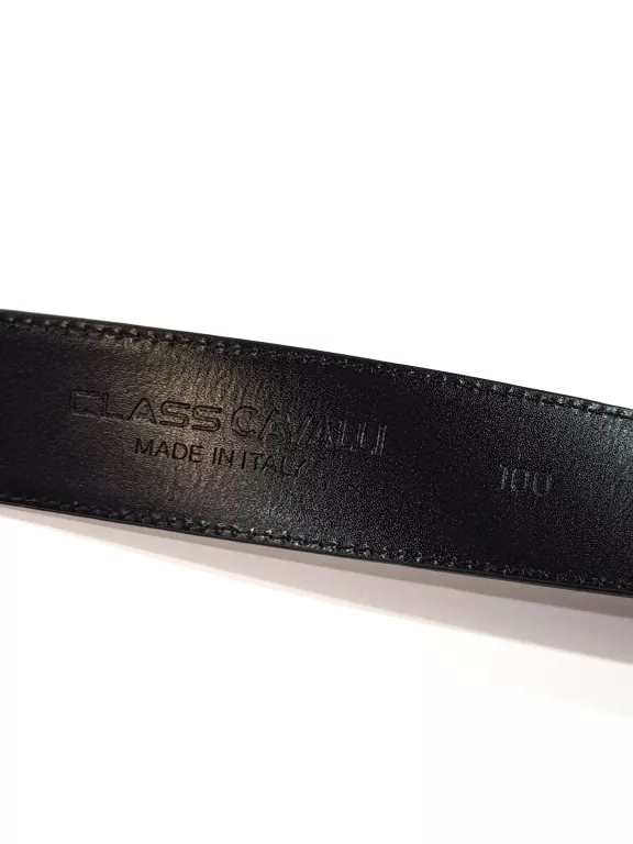 PASEK MĘSKI CAVALLI CLASS ROZM 100CM CZARNY SKÓRZANY PXC001