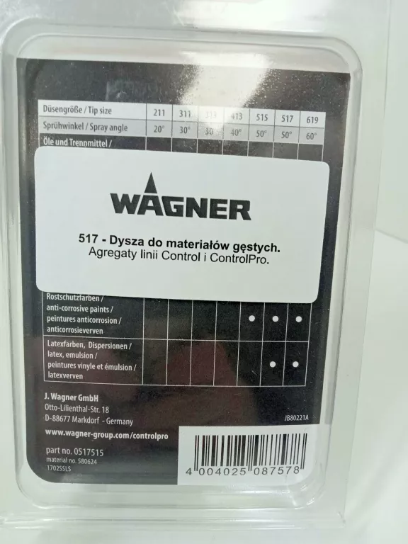 DYSZA HEA CONTROL PRO WAGNER - 515