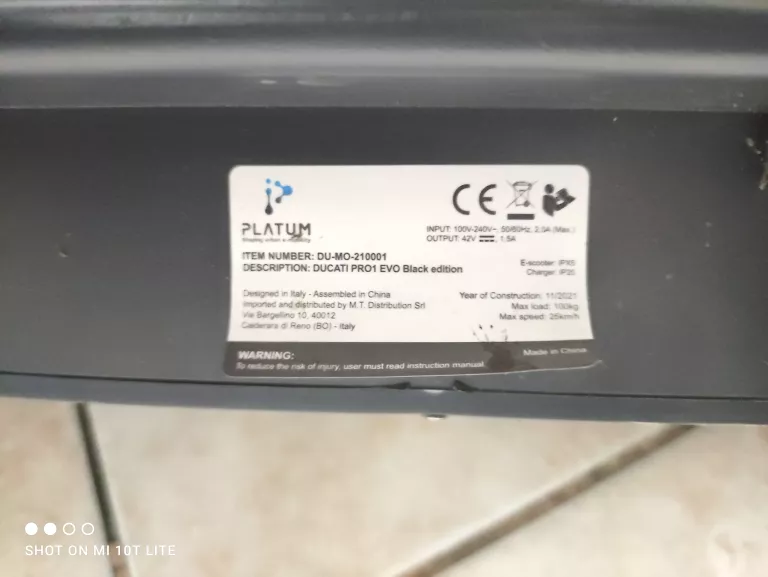 HULAJNOGA ELEKTRYCZNA DUCATI PRO I EVO