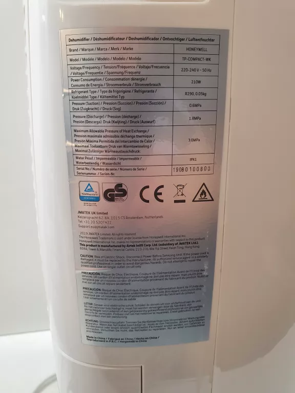 POCHŁANIACZ WILGOCI OSUSZACZ HONEYWELL 12L/24H
