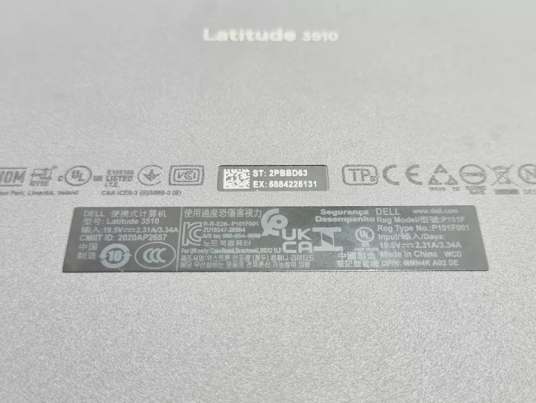 LAPTOP DELL LATITUDE 3510 I3 1011U 2.1GHZ 8/512GB