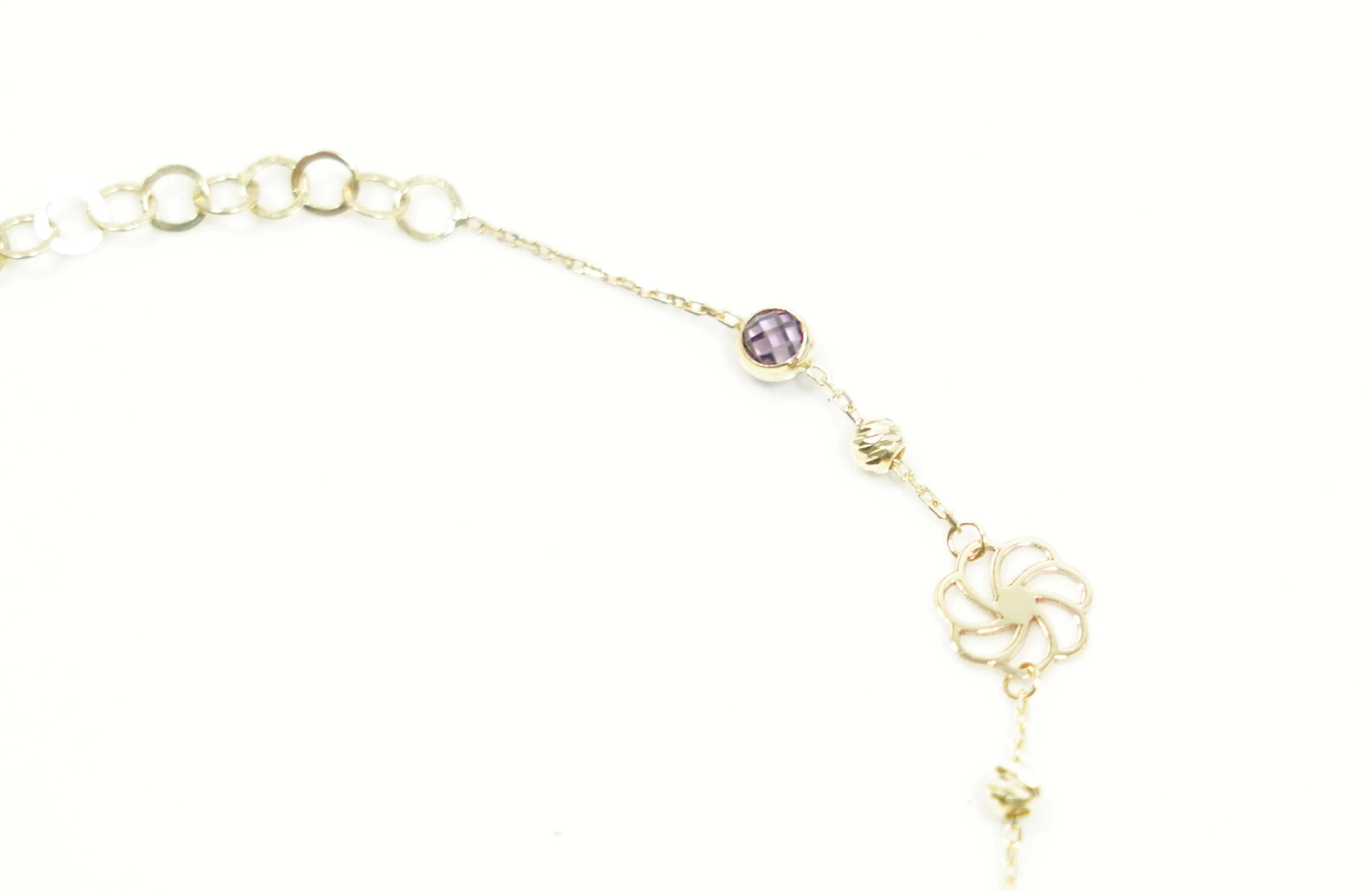 nowa-zlota-bransoletka-333-kwiatuszki-zielone-cyrkonie-stan-nowy