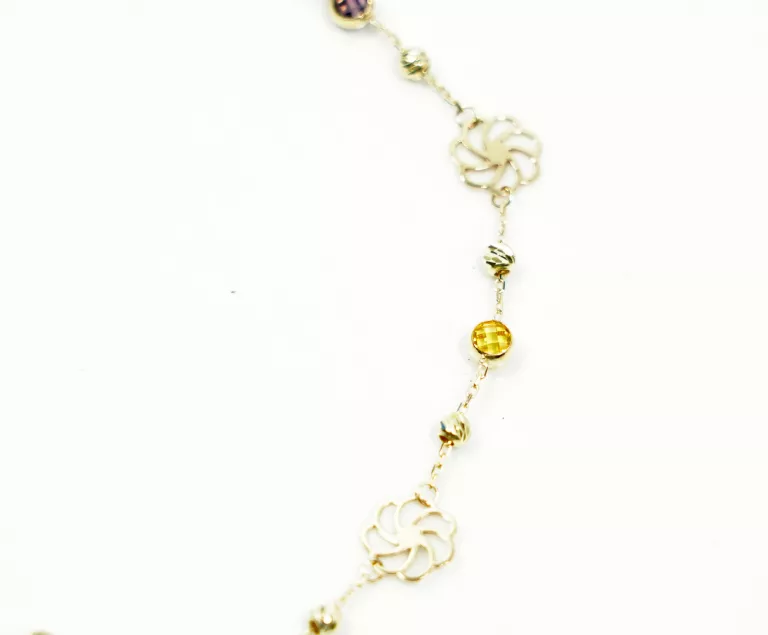 nowa-zlota-bransoletka-333-kwiatuszki-zielone-cyrkonie-marka-goldmark