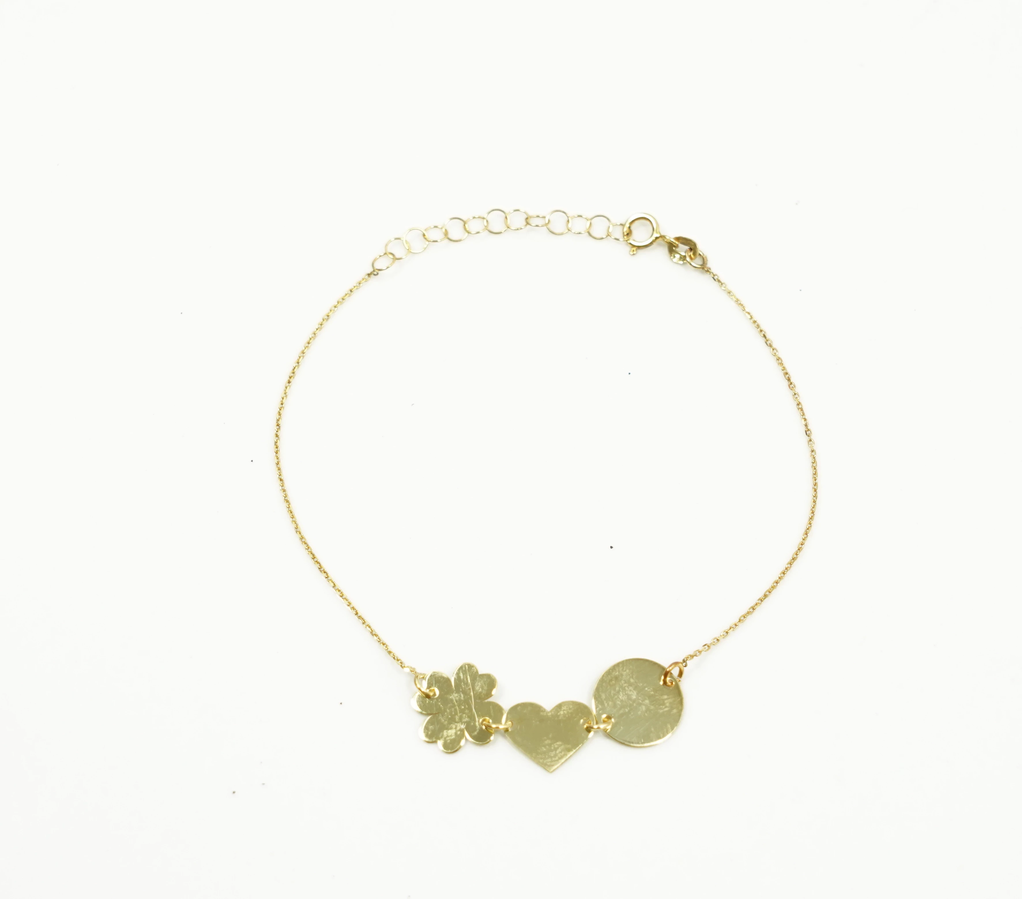 nowa-zlota-bransoletka-585-serce-koniczynka-kolko-stan-11323-1