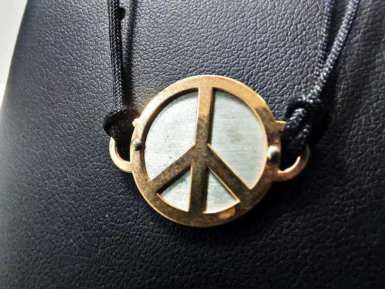 BRANSOLETKA 3,9G PACYFKA ZNAK PEACE SREBRO 925