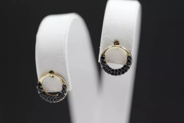 zlote-kolczyki-585-kola-czarne-cyrkonie-128g-rodzaj-wyrob-jubilerski