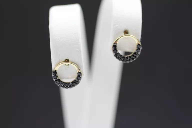 zlote-kolczyki-585-kola-czarne-cyrkonie-128g-rodzaj-bigla-sztyft