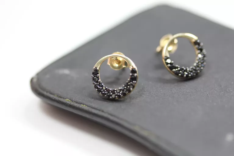 zlote-kolczyki-585-kola-czarne-cyrkonie-128g-material-zloto