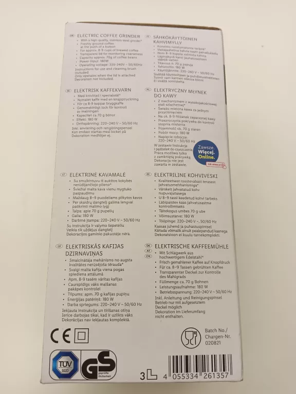 mlynek-elektryczny-do-kawy-silvercrest-hg08263-stan-powystawowy