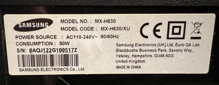 wieza-samsung-mx-h630-stan-uzywany