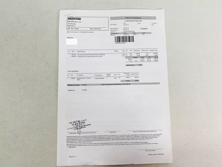 HULAJNOGA ELEKTRYCZNA FRUGAL IMPULSE 250W