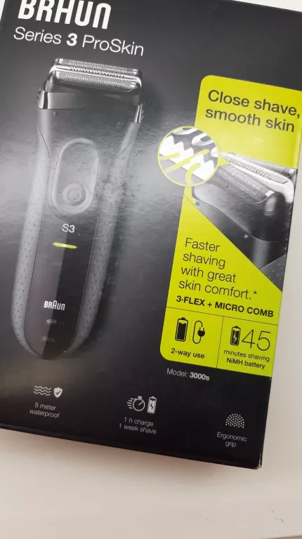 BRAUN SERIES 3 PRO SKIN GOLARKA ELEKTRYCZNA  3000