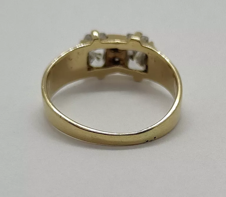 gustowny-zloty-pierscionek-z-cyrkoniami-238g585-stan-uzywany