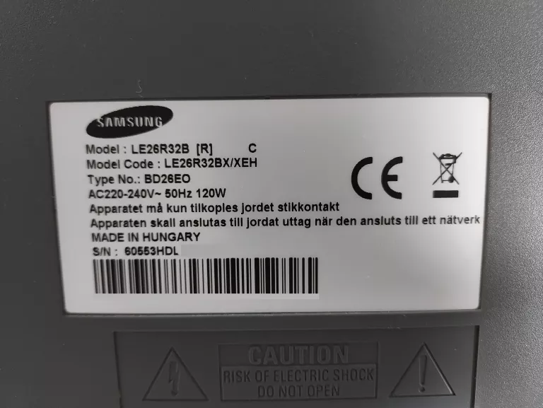 TELEWIZOR SAMSUNG LE26R32B 26' ANALOGOWY