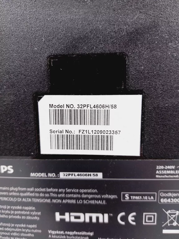 TELEWIZOR PHILIPS PFL4606H/58