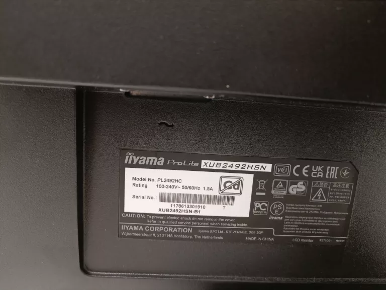 MONITOR IIYAMA 24' IPS,4MS,75HZ,HDMI,DP,USB-C,PIV