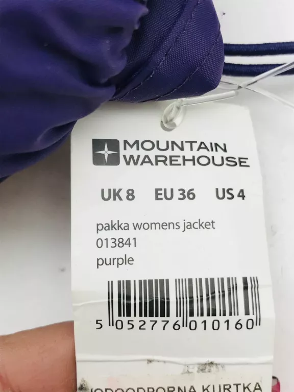 DAMSKA KURTKA WODOODPORNA MOUNTAIN WAREHOUSE JACKET ROZMIAR 36