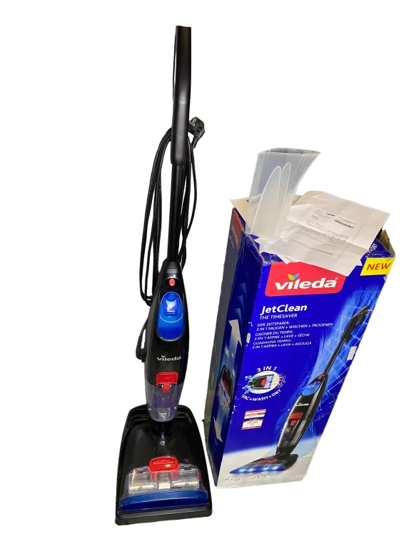 ODKURZACZ MOPUJĄCY VILEDA JETCLEAN + PAR + UBEZP.