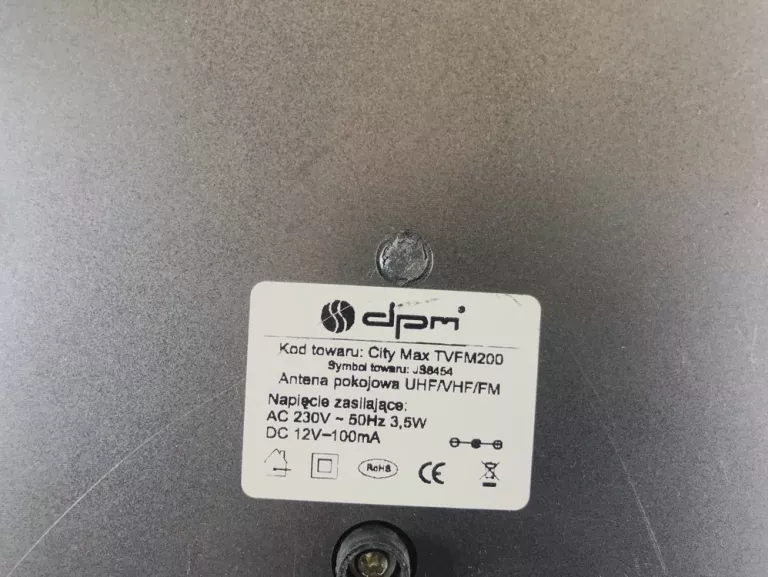 ANTENA POKOJOWA DPM CITY MAX TVFM200 KOMPLET