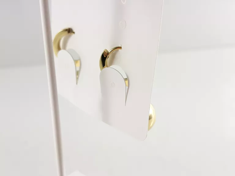 KOLCZYKI STAL POZŁACANA KULKA WISZĄCA NA KOLE