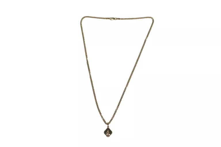 ZŁOTY ŁAŃCUSZEK 14K 45CM + PIĘKNA ZAWIESZKA 14K