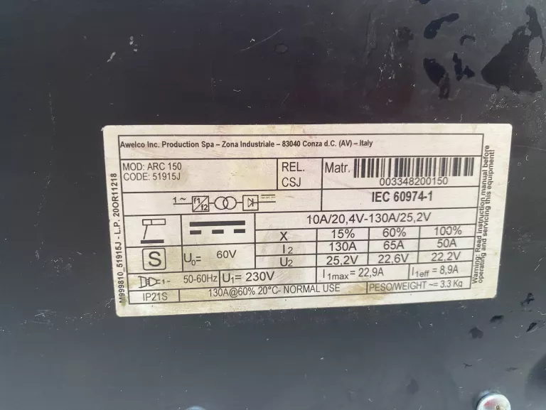 SPAWARKA AWELCO ARC 150 A