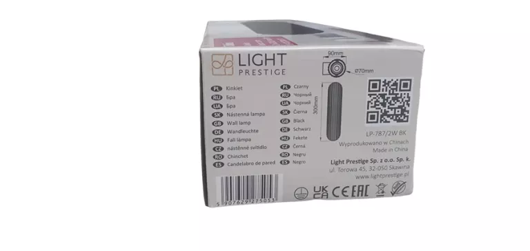 KINKIET TOKIO 2 CZARNY LP-787/2W BK LIGHT PRESTIGE