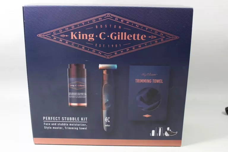 GILLETTE ZESTAW KING C MASZYNKA + KREM + RĘCZNIK