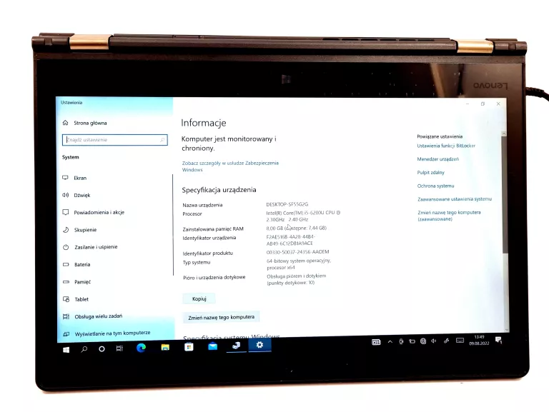 LENOVO YOGA 460 14 I5/RAM:8GB/SSD:250 DOTYKOWY